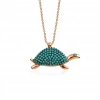 Gümüş Kaplumbağa Kolye Rose