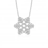 Gümüş Kar Tanesi Kolye Beyaz
