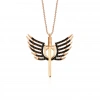 Gümüş Melek Kanat Kolye Rose