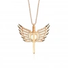 Gümüş Melek Kanat Kolye Rose