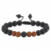 Rudraksha Tohumlu Lava Taşlı Bileklik