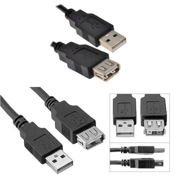 0.5M Usb Uzatma Kablosu Dişi Erkek Kısa Usb 2.0 Kablo - 50Cm