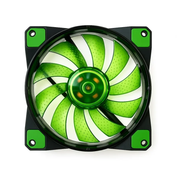 12Cm Kasa Fanı 15 Led Li 3D Görünüm Silikon Pad Yeşil