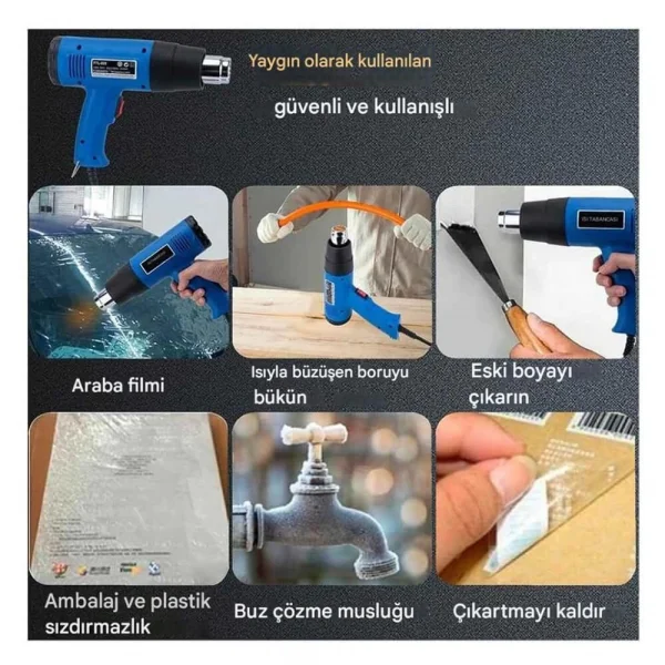 2000W Sıcak Hava Tabancası (300°C – 520°C) - 2 Kademeli