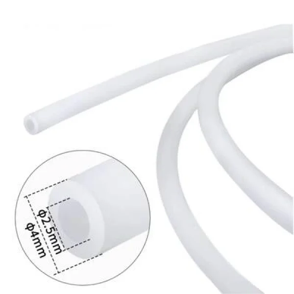 2.5x4mm Teflon Boru - Beyaz - 1 Metre Bambu Lab Uyumlu