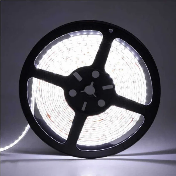5M Metre 5050 3 Çipli Silikonsuz İç Mekan Şerit Led 300 Led Beyaz