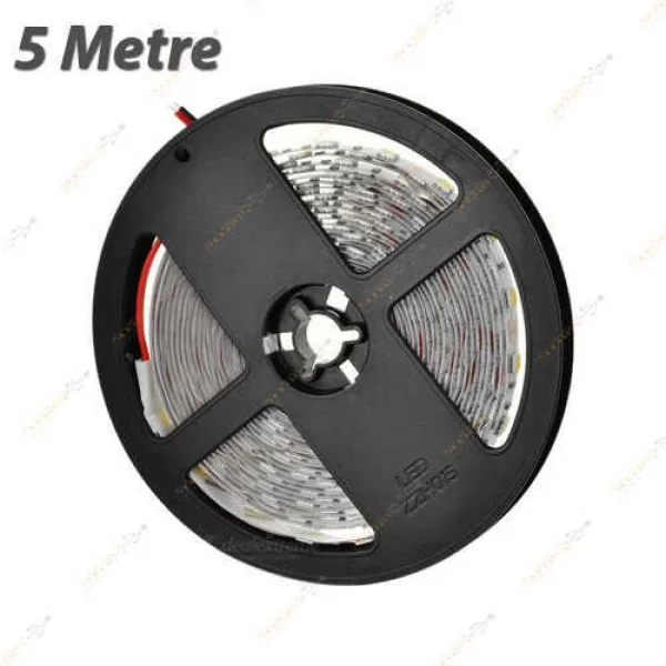 5M Metre 5050 3 Çipli Silikonsuz İç Mekan Şerit Led 300 Led Beyaz