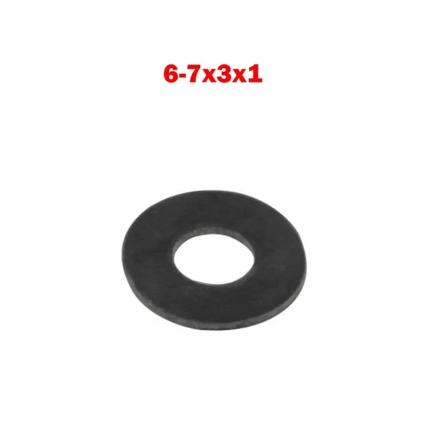 6-7X3X1 Plastik Rondela Siyah - 50 Adet