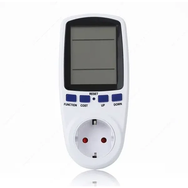 Dijital Wattmetre 220V Priz Tipi 16A 3680W Enerji Sarfiyat Ölçer Tüketim Ölçer - Işıklı