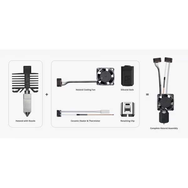 Bambu Lab P1 Serisi 0.6mm Hotend Seti - Sertleştirilmiş Çelik - FAH005-P