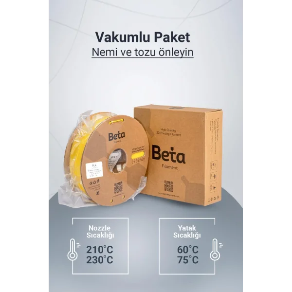 Beta PLA+ Filament Cyber Sarı