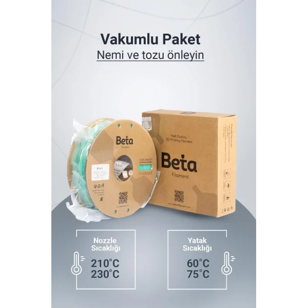 Beta PLA+ Filament Su Yeşili