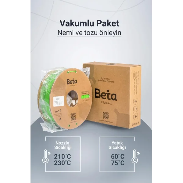 Beta PLA+ Filament Fluorescent Yeşil