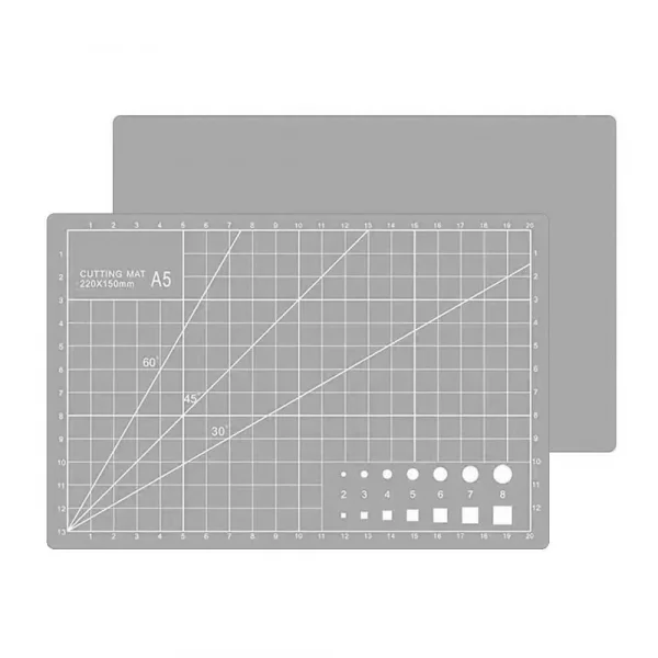 A5 Kesme Matı - Cutting Mat - Kesme Altlığı - Kesim Tablası - 22*15cm - Gri