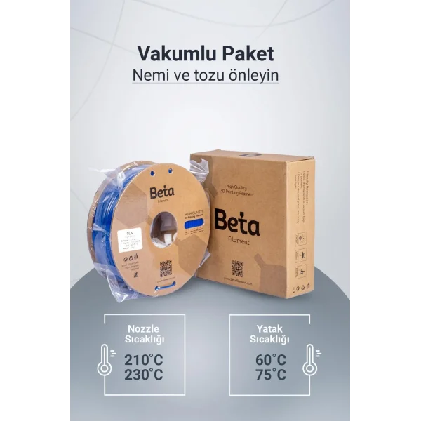 Beta PLA High-Speed Filament Koyu Mavi
