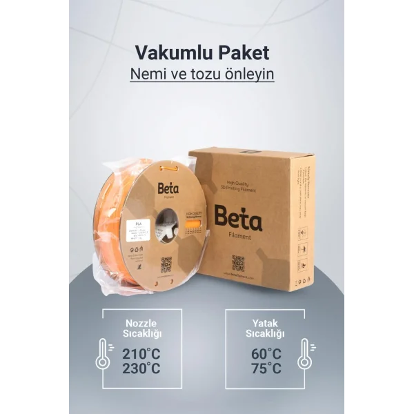 Beta PLA High-Speed Filament Turuncu