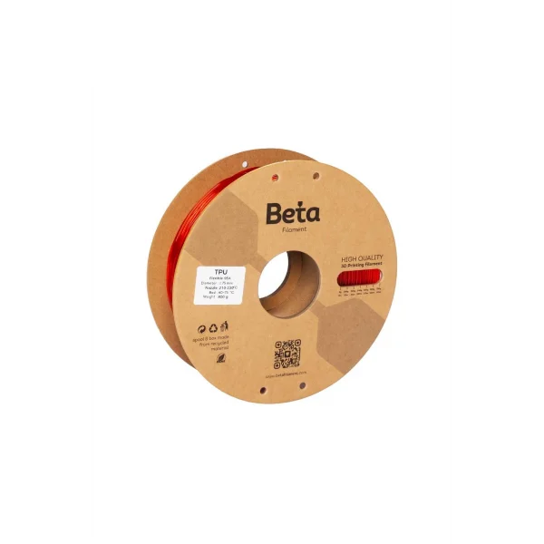 Beta TPU 95A Filament - Şeffaf Kırmızı