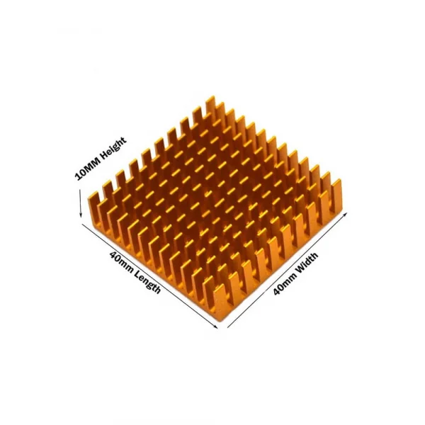 Chipset Cpu Gpu Vga Ram Led Aliminyum Pasif Soğutucu Bakır 35 x 35 x 10 MM