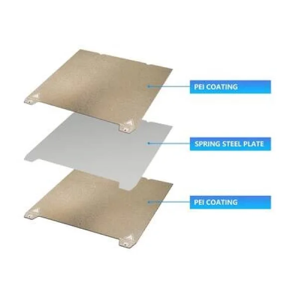 Creality K1 Max Pei Kaplı Yay Çeliği Manyetik Tabla - 310x315mm - Çift Yüzlü