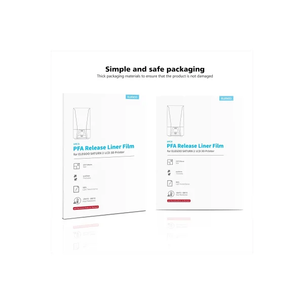 ELEGOO Saturn 2 Ve 3 Uyumlu PFA Film 5 Adet