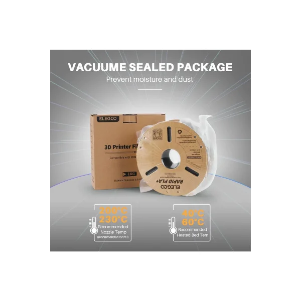 ELEGOO RAPID PLA Filament Siyah 1Kg