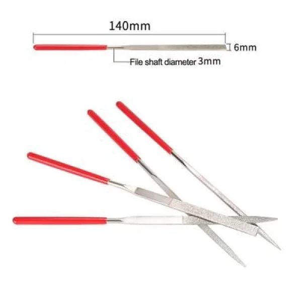 Elmas Uçlu El Zımparası 5 Adet Eğe Seti Törpü 3D Baskı Uyumlu