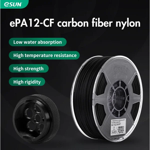 eSUN PA12-CF 1.75mm 3D Filament 1KG