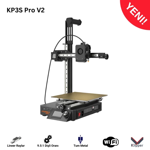 Kingroon KP3S Pro V2 3D Yazıcı - Klipper Firmware