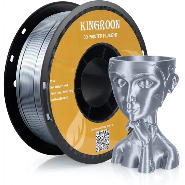 Kingroon PLA Silk Gümüş Filament 1 KG