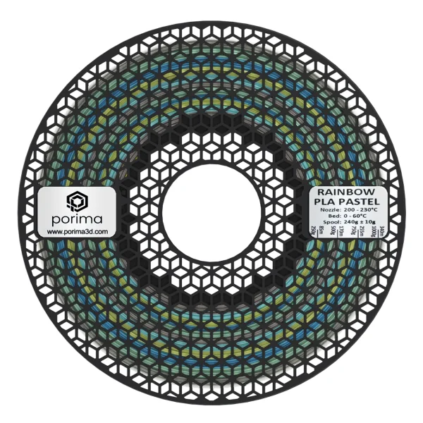 Porima Pastel PLA Filament - Rainbow