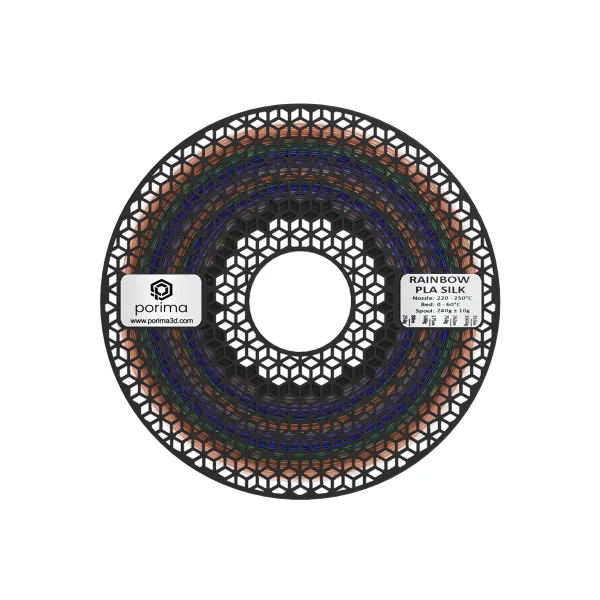 Porima Silk PLA Filament - Rainbow