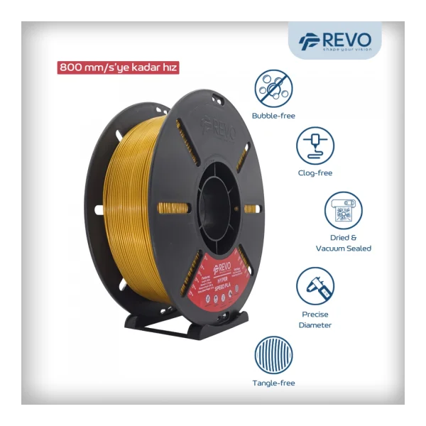 Revo Hyper Speed Pla Filament - Altın