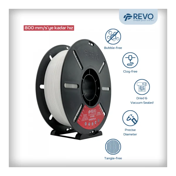 Revo Hyper Speed Pla Filament - Beyaz