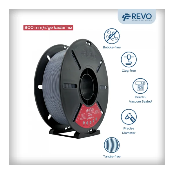 Revo Hyper Speed Pla Filament - Gri