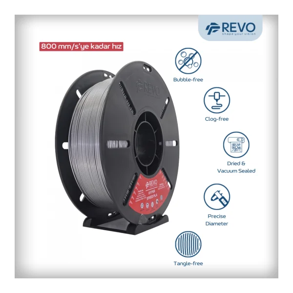 Revo Hyper Speed Pla Filament - Gümüş