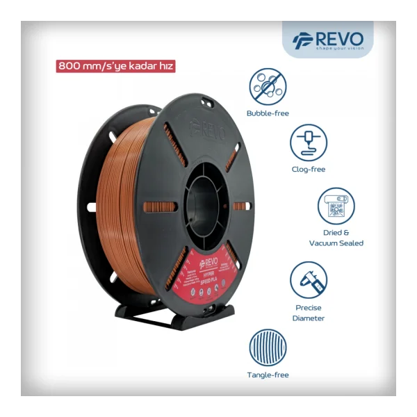 Revo Hyper Speed Pla Filament - Kahverengi