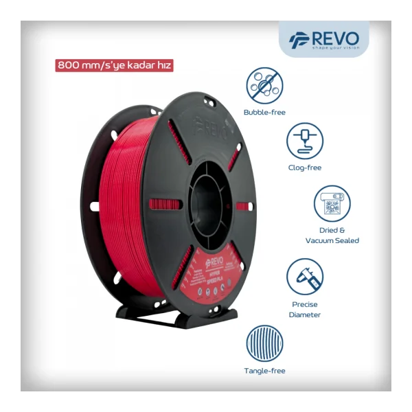 Revo Hyper Speed Pla Filament - Kırmızı