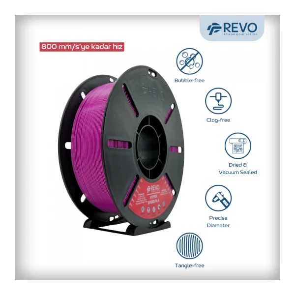 Revo Hyper Speed Pla Filament - Mor