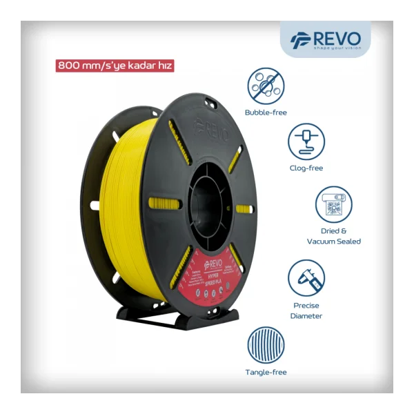 Revo Hyper Speed Pla Filament - Sarı