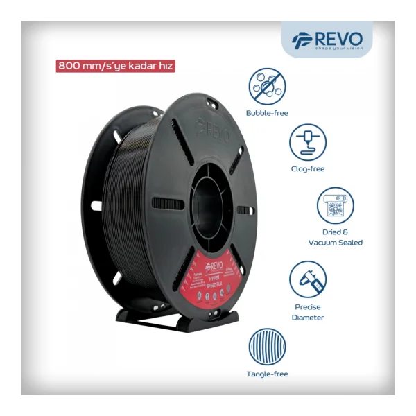 Revo Hyper Speed Pla Filament - Siyah