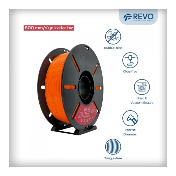Revo Hyper Speed Pla Filament - Turuncu