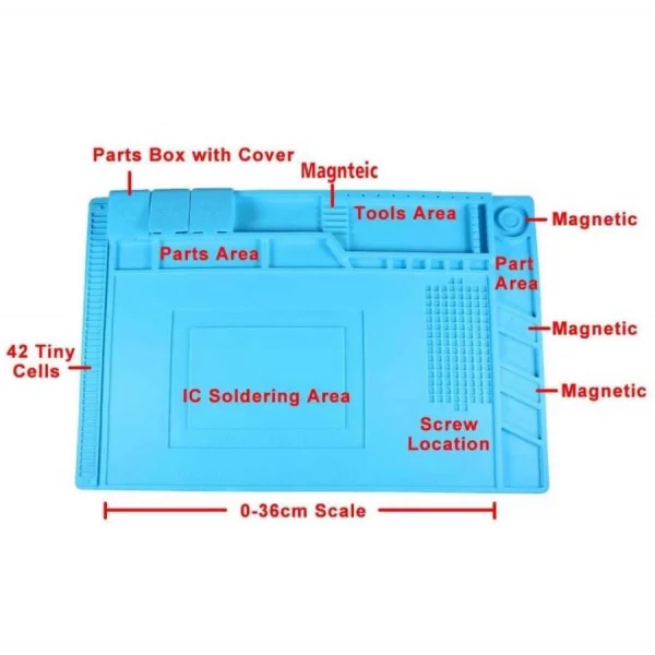 S160 Isıya Dayanıklı Silikon Ped Mıknatıslı Tamir Pedi 45x30cm