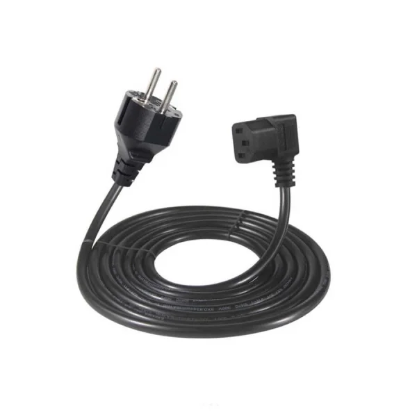 Standart C13 Power Kablo 1.8 Metre - Sol Açılı