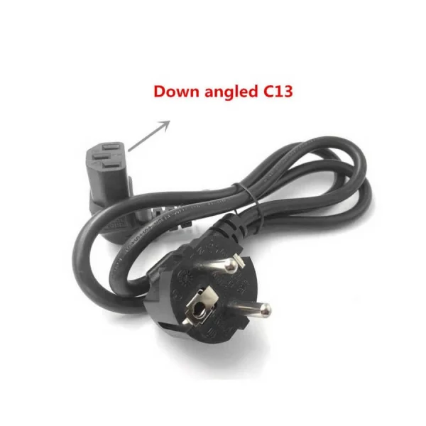 Standart C13 Power Kablo 1.8 Metre - Dik Açılı