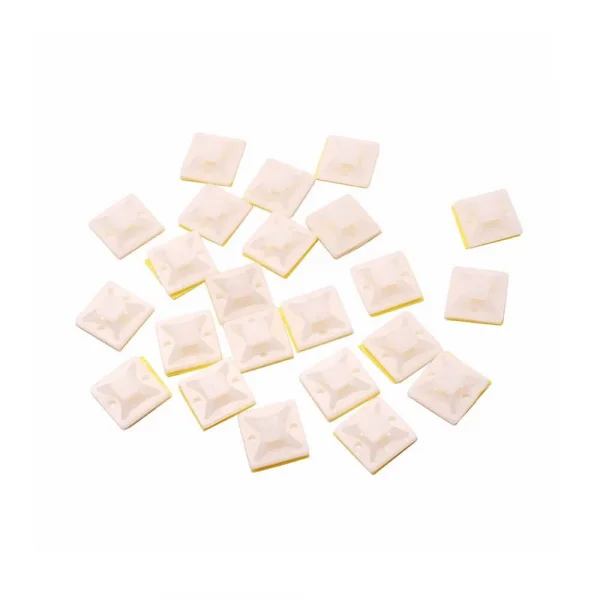 Yapışkanlı Kroşe - 20x20mm Kablo Bağı - 5 Adet
