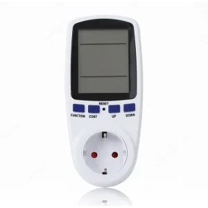 Dijital Wattmetre 220V Priz Tipi 16A 3680W Enerji Sarfiyat Ölçer Tüketim Ölçer - Işıklı