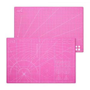 A3 Ebat Kesme Matı Patchwork - Cutting Mat - Kesim Altlığı - Kesim Tablası - 42x30cm - Pembe