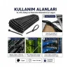 10cm Kablo Bağı Cırt Kelepçe Siyah - 100 Adet