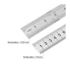 50cm ( 20 inch ) - Çift Taraflı Paslanmaz Çelik Metal Cetvel - Kalınlık 1mm