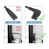 90 Derece L Uç Fiş 2 Pin Power Güç Kablosu - 1.5m